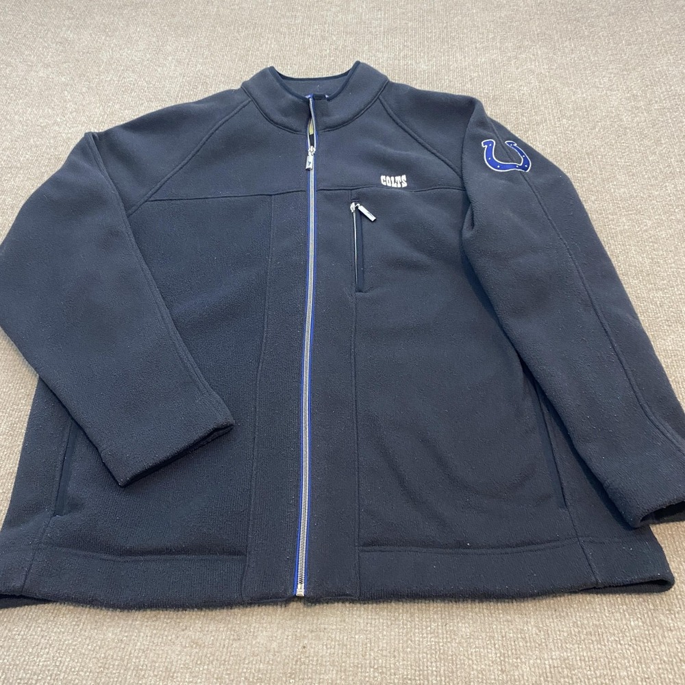 Indianapolis Colts Jacket Mens XL Blue NFL Football Tommy Bahama Full Zip Fleece